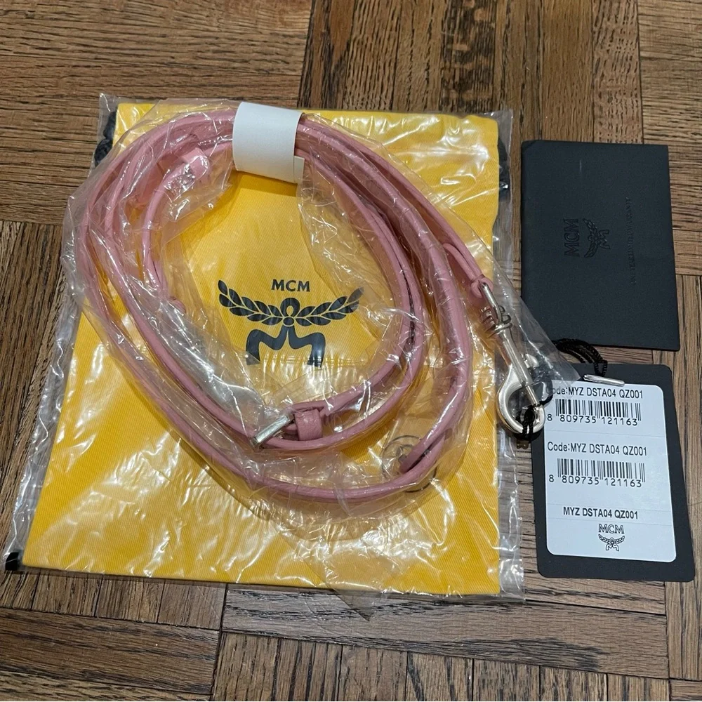 MCM Adjustable Aren Buckle Replacement Strap in Blossom Pink Visetos & dust bag - Picture 3 of 6